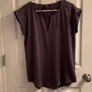 Express Women's Charcoal Grey Top